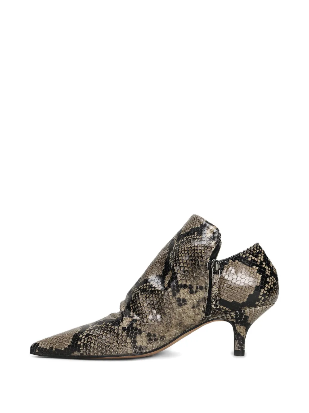 The Seller python-print pointed-toe ankle boots Neutrals