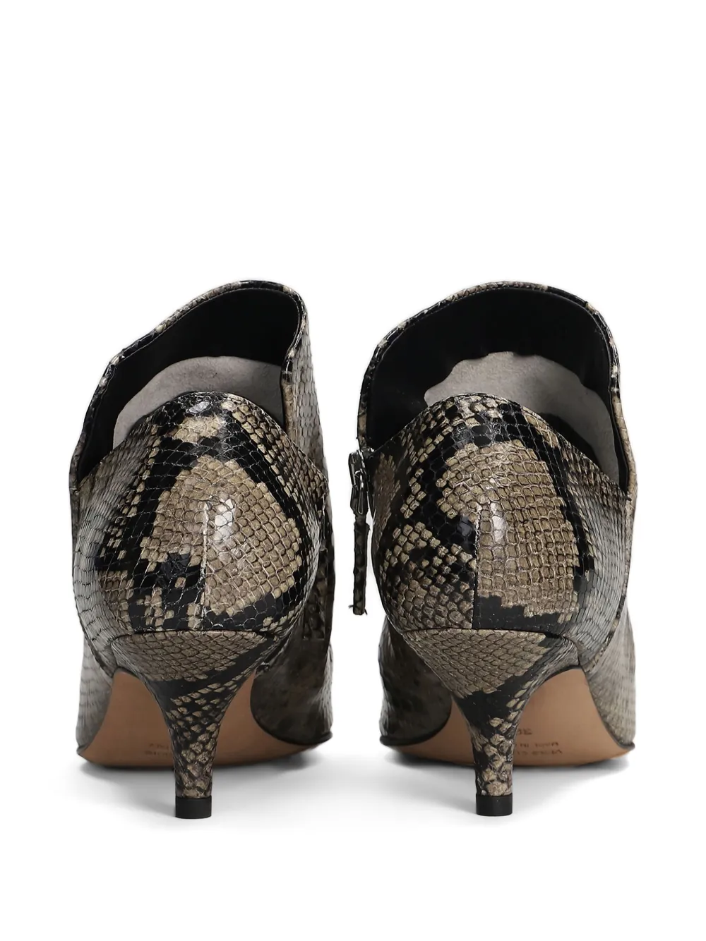 The Seller python-print pointed-toe ankle boots Neutrals