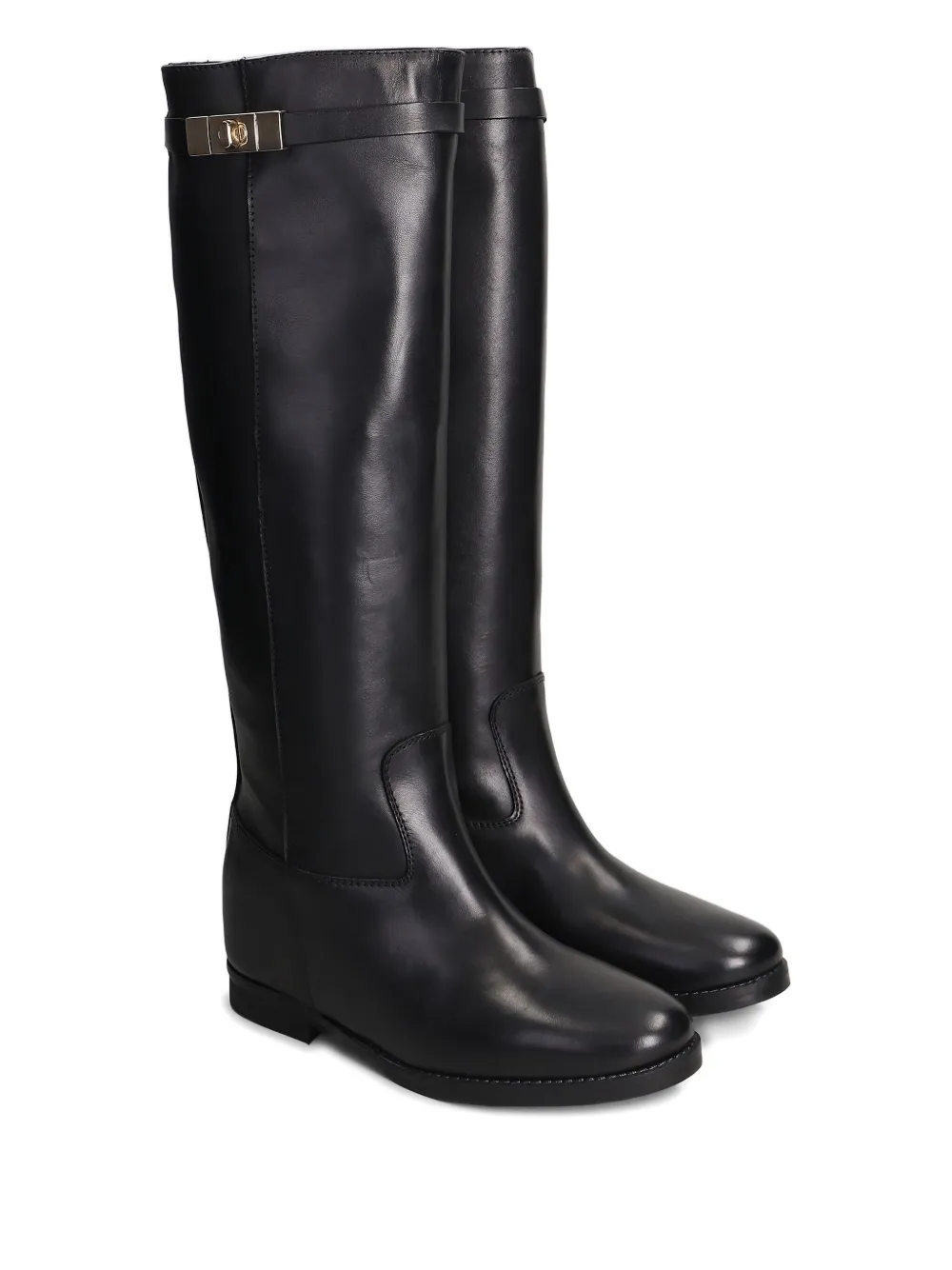 Julie Dee buckle-fastening leather boots Black