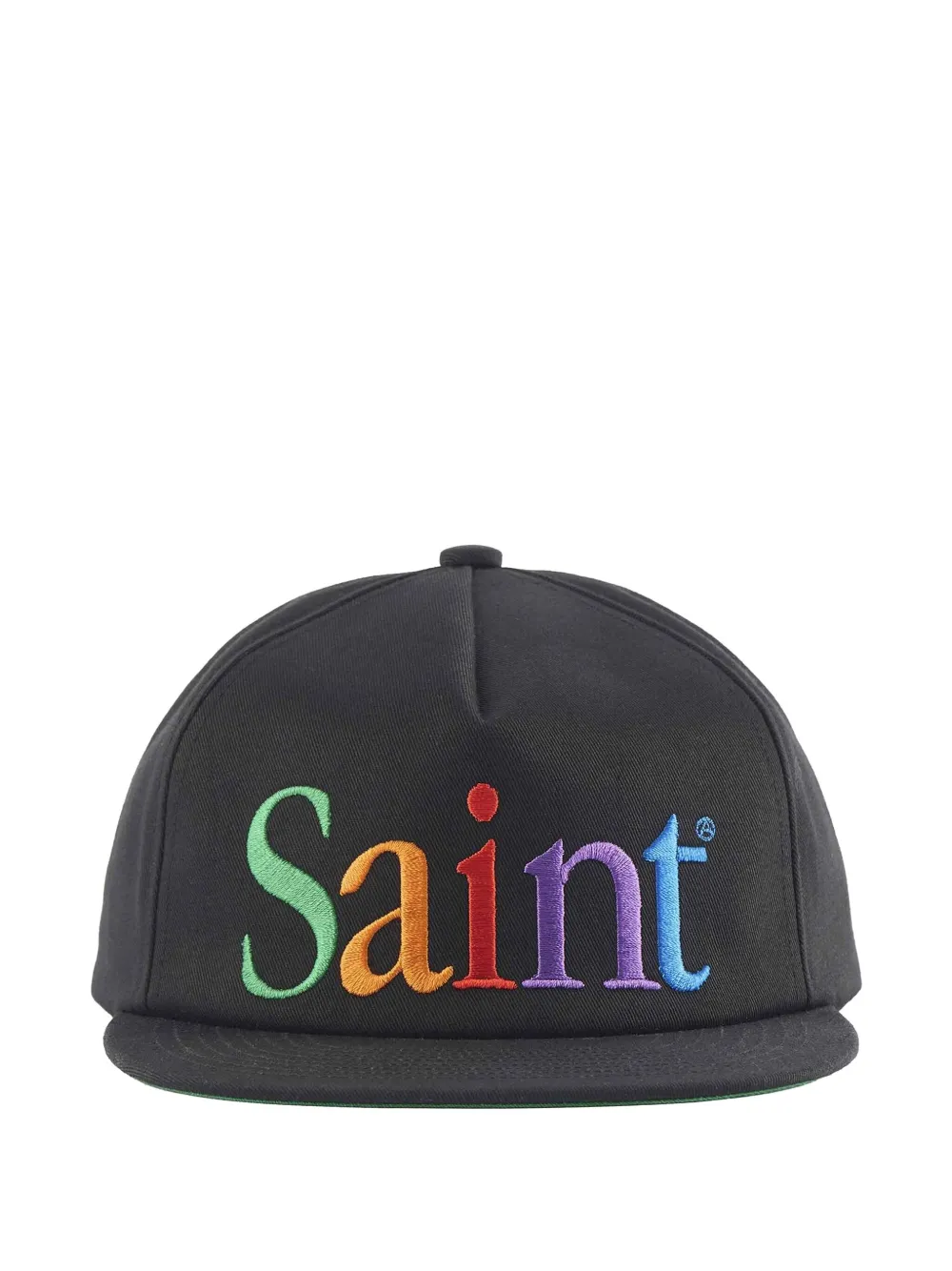 SAINT MXXXXXX rainbow-embroidered baseball cap - Nero