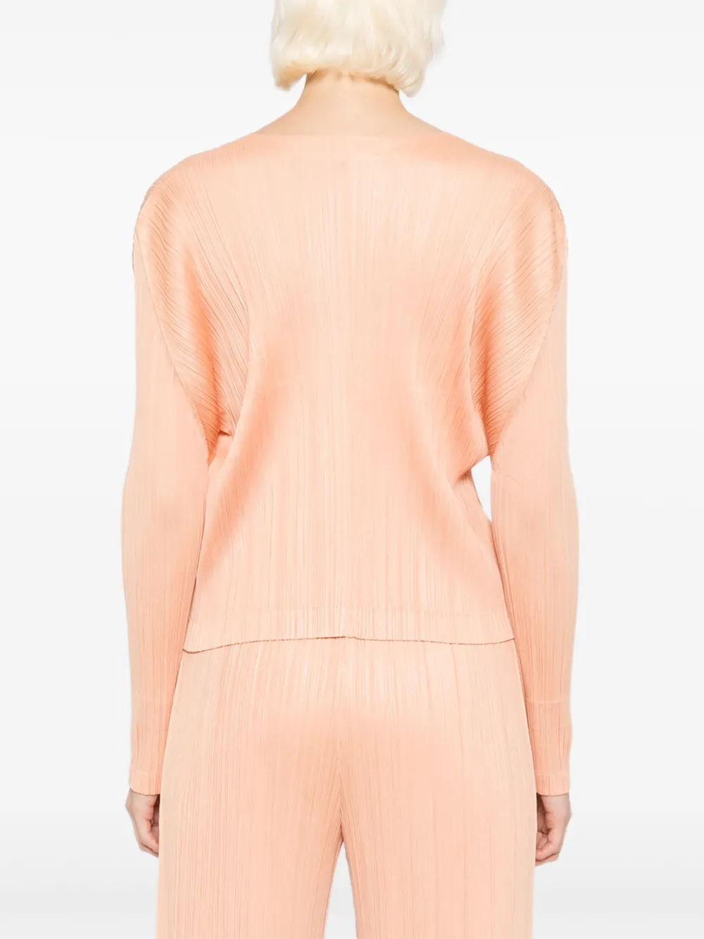 Pleats Please Issey Miyake MC August blouse met plooien Oranje
