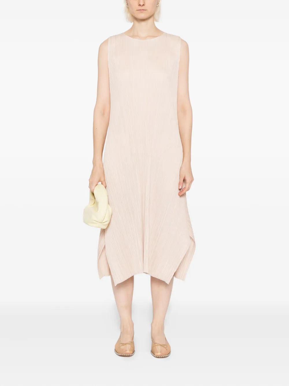 Pleats Please Issey Miyake Mc-July jurk - Beige