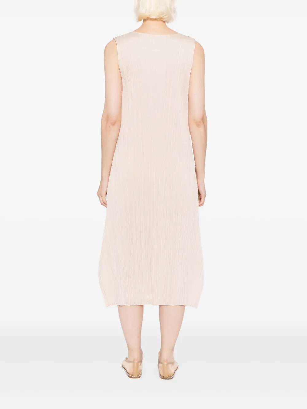 Pleats Please Issey Miyake Mc-July jurk Beige