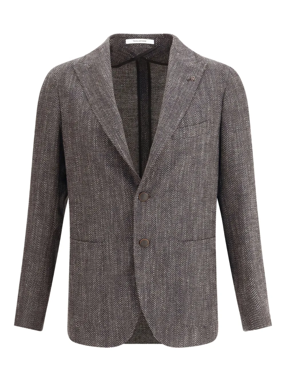 Tagliatore herringbone peaked-lapel blazer | Brown | Image 1