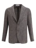 Tagliatore herringbone peaked-lapel blazer - Brown