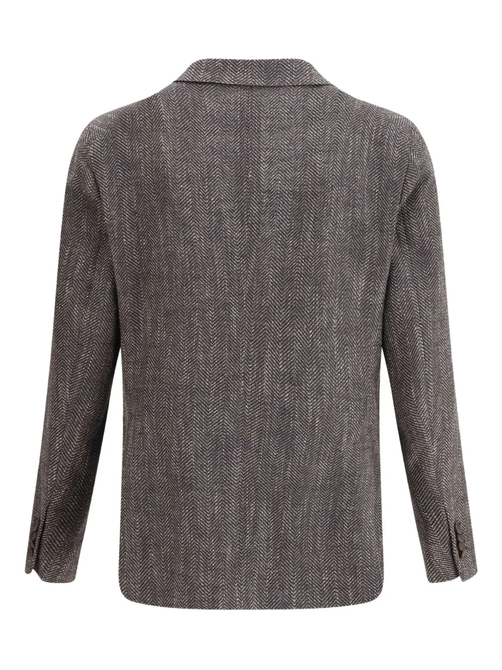 Tagliatore Herringbone Peaked-lapel Blazer In Brown