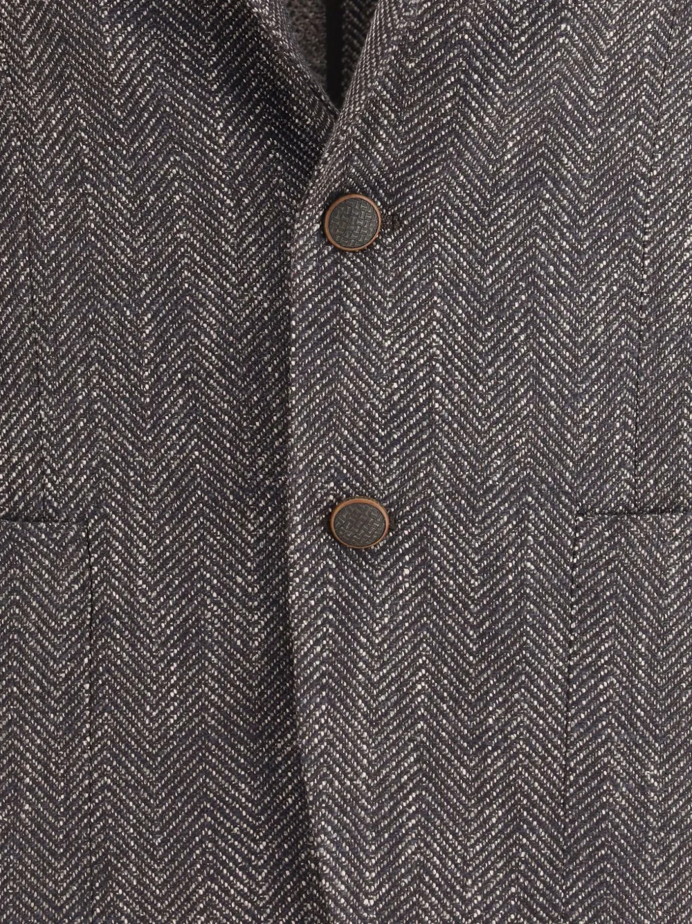 Tagliatore Herringbone Peaked-lapel Blazer In Brown