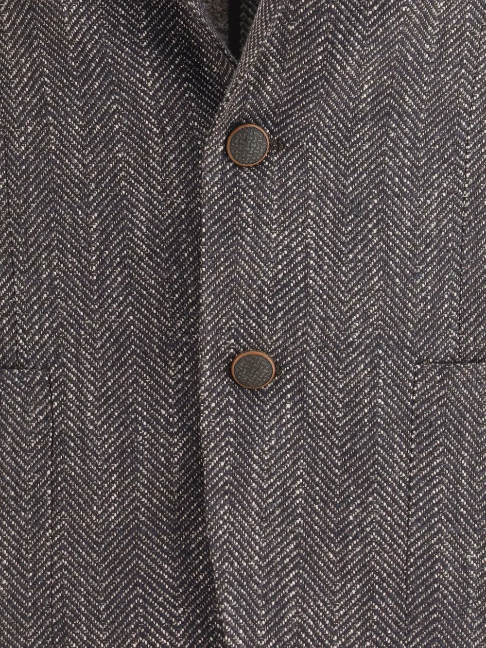 Tagliatore Herringbone Peaked-lapel Blazer In Brown