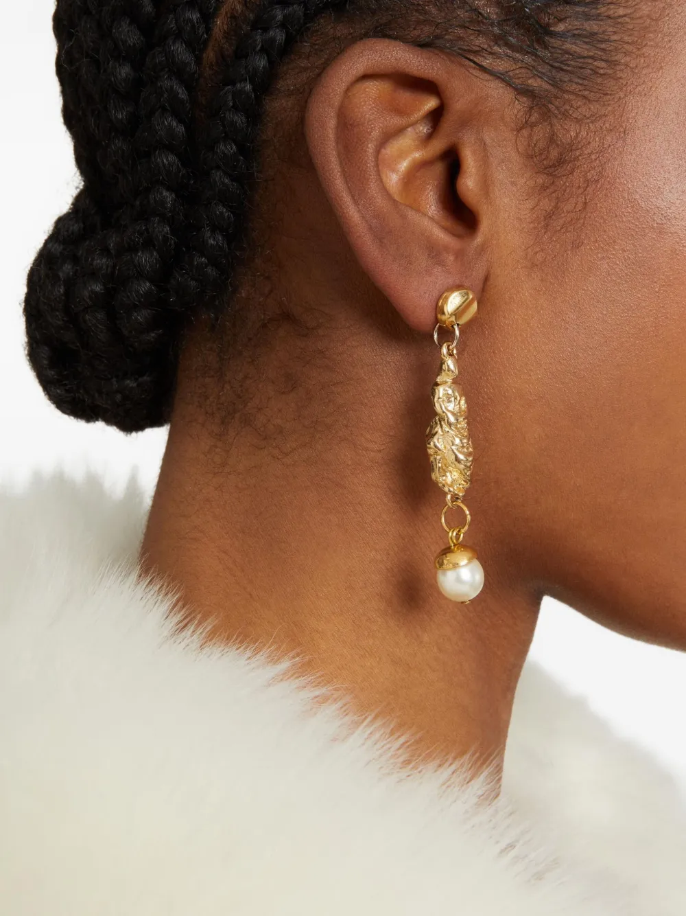 Ermanno Scervino Oorbellen verfraaid met parels en hanger - Goud