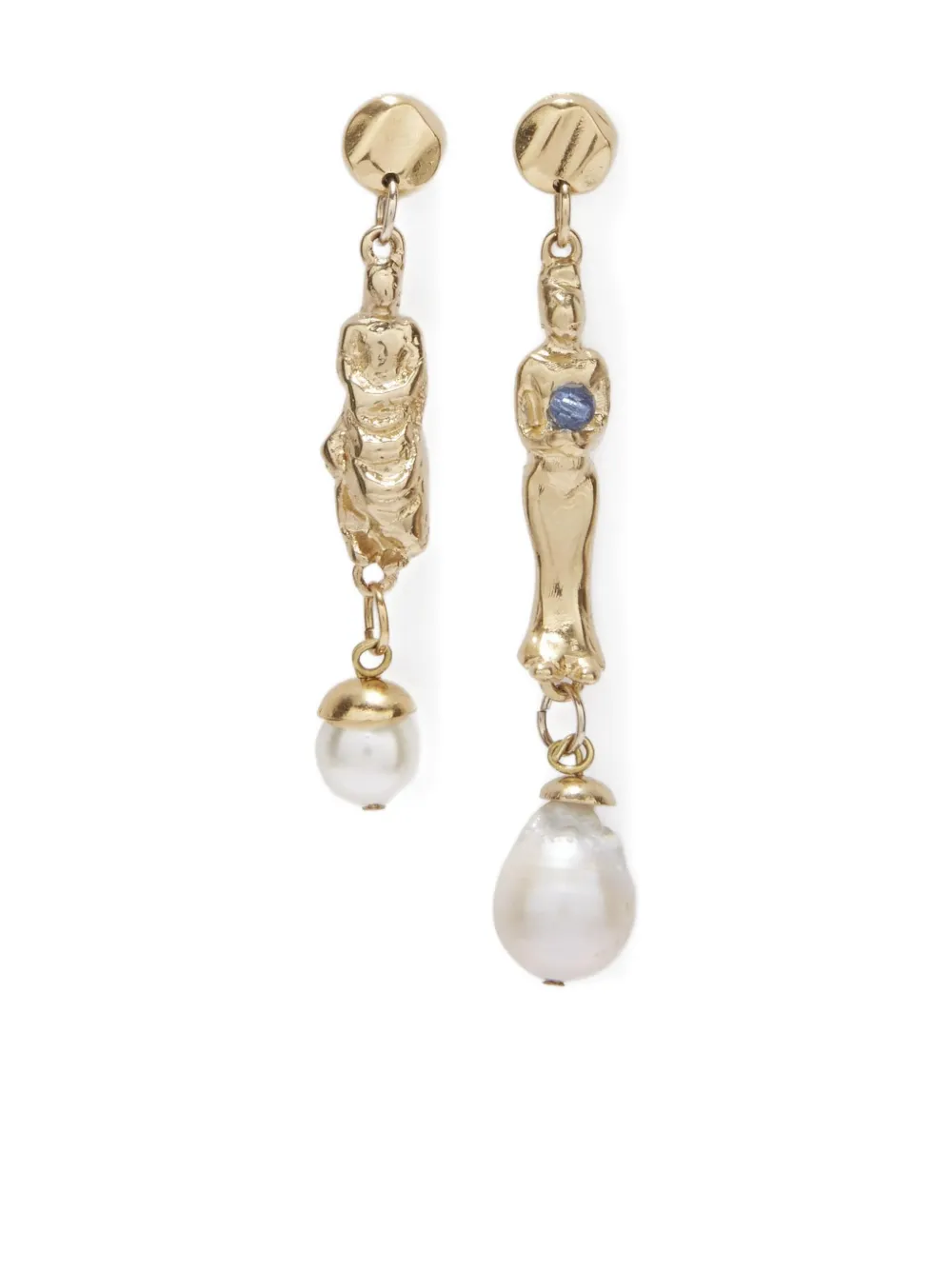 Ermanno Scervino pearl-embellishment sculptural-pendant earrings - Oro