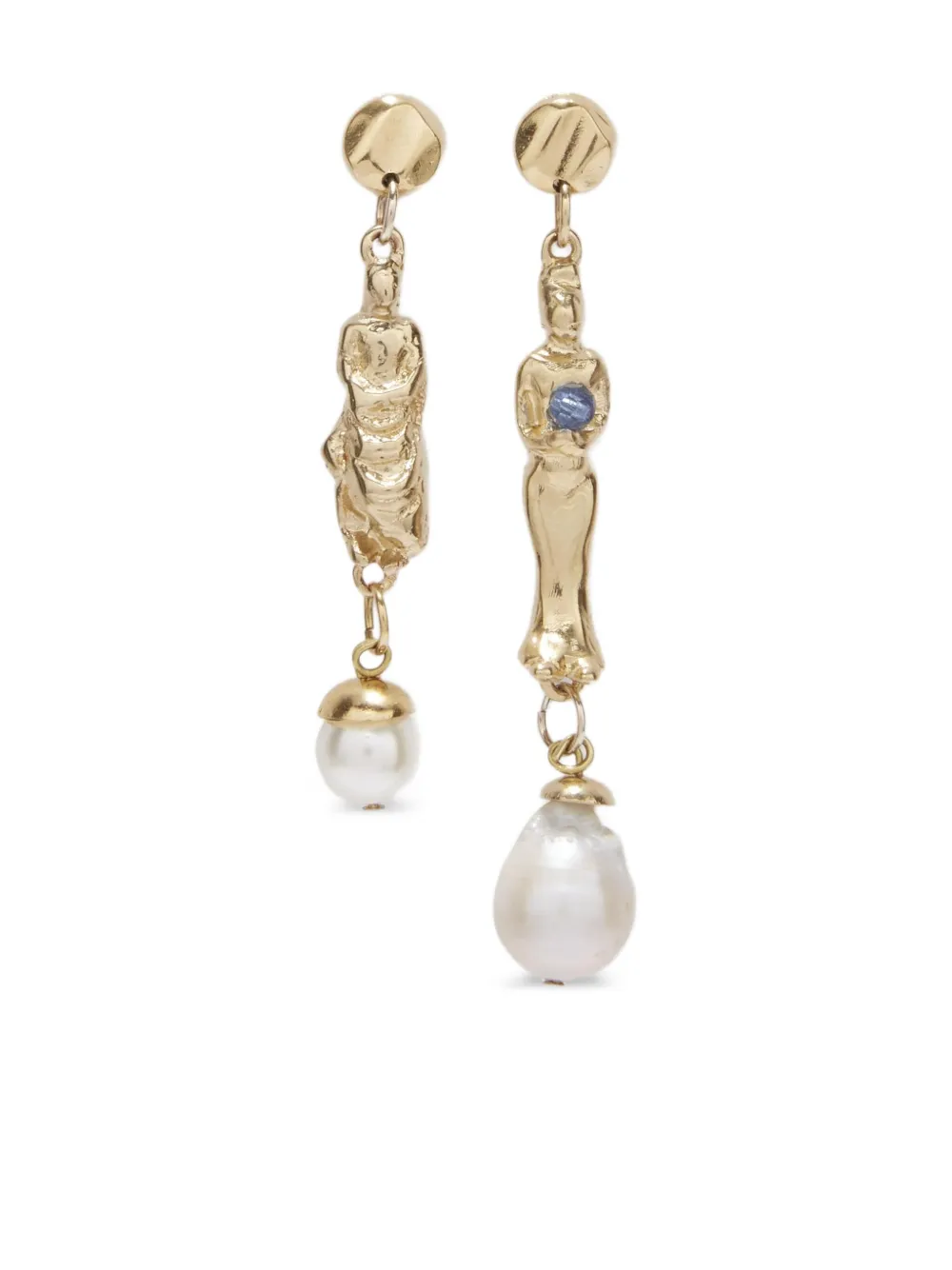 Ermanno Scervino pendientes con colgante esculpido y perlas | dorado | Image 1
