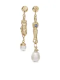 Ermanno Scervino pearl-embellishment sculptural-pendant earrings - Gold