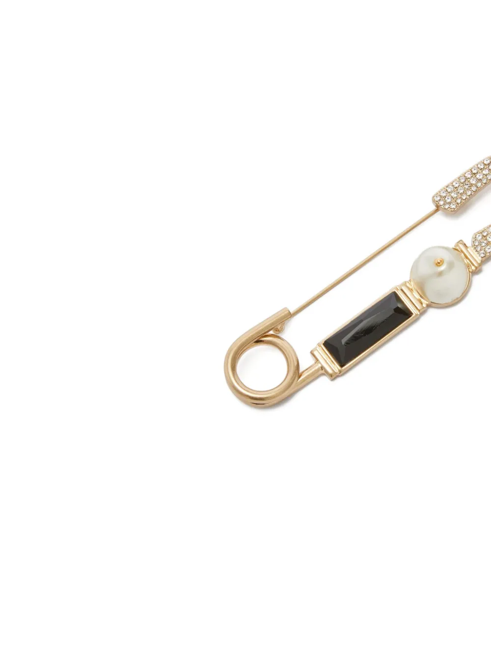 Ermanno Scervino Pearl-embellished Pin In Gold