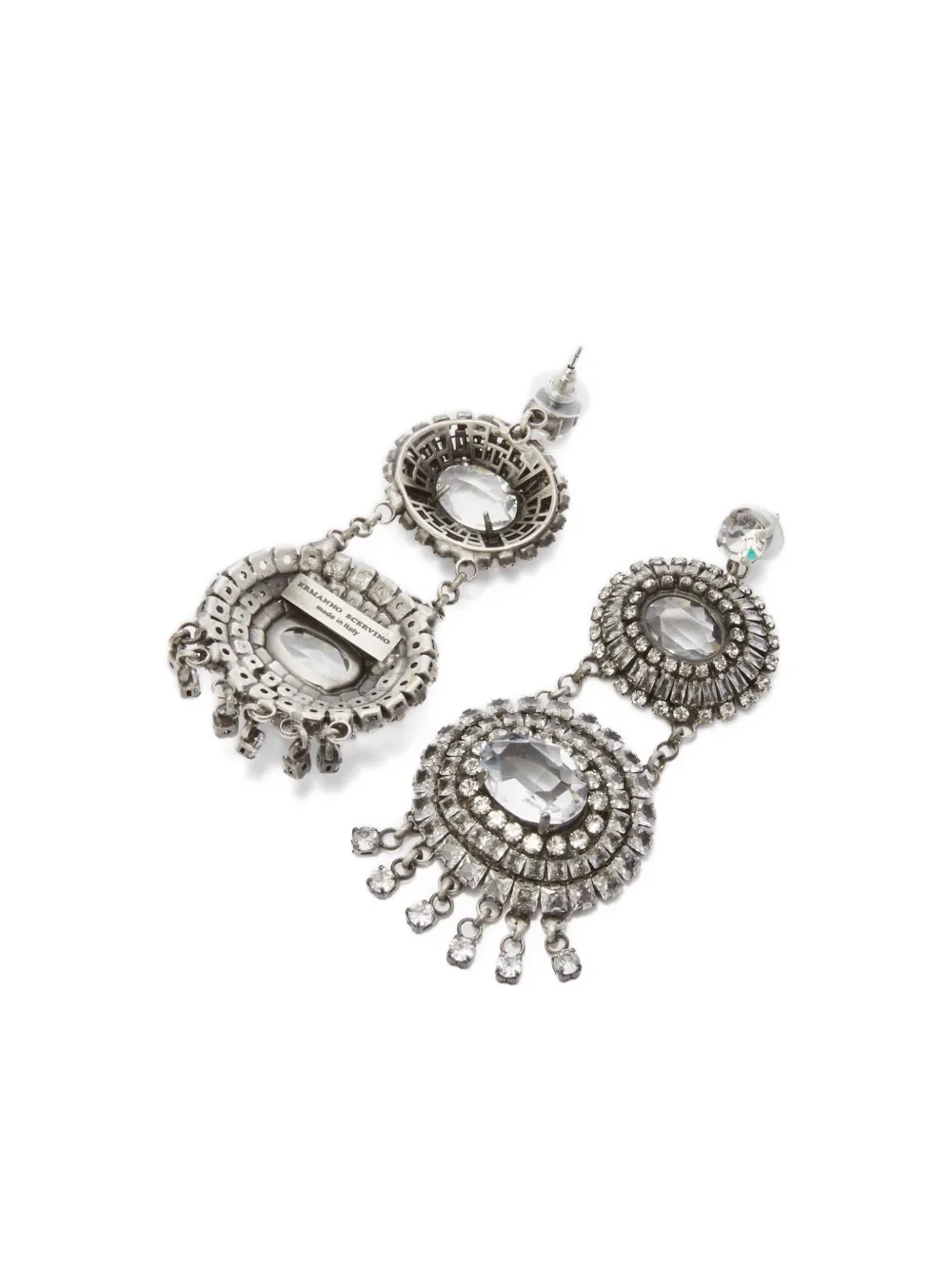 Crystal-Embellished Chandelier Earrings