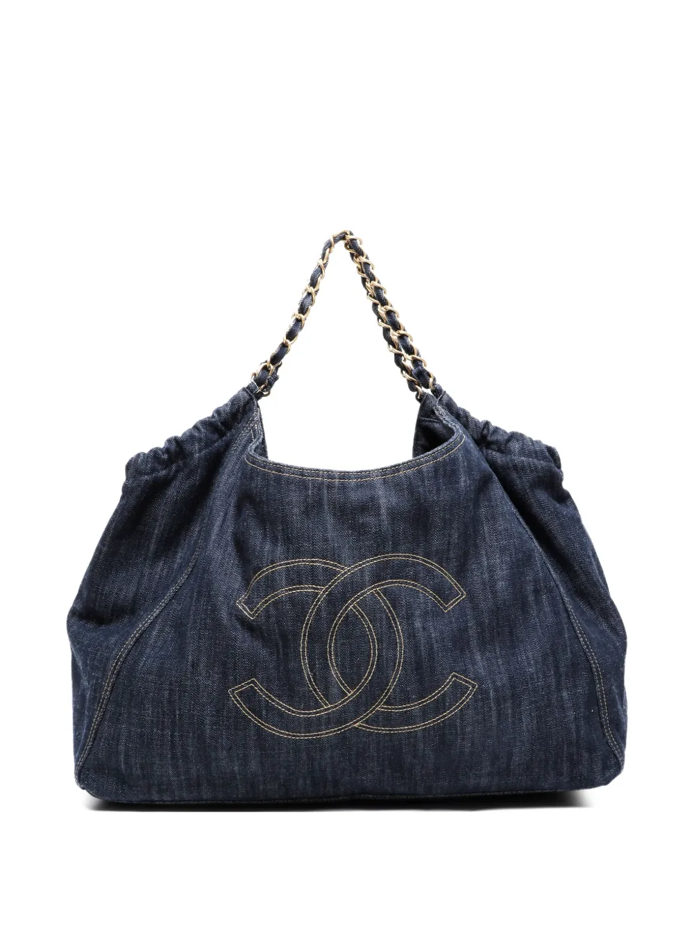CHANEL Pre-Owned 2007-2008 CC Mark denim tote bag | Blue | Image 1