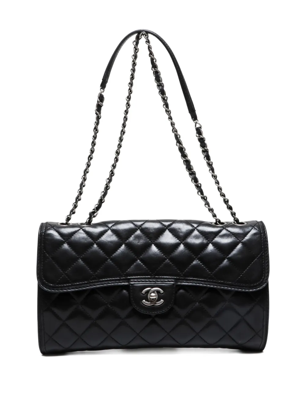 Pre-owned Chanel 2013-2014 Flap Shoulder Bag In Black