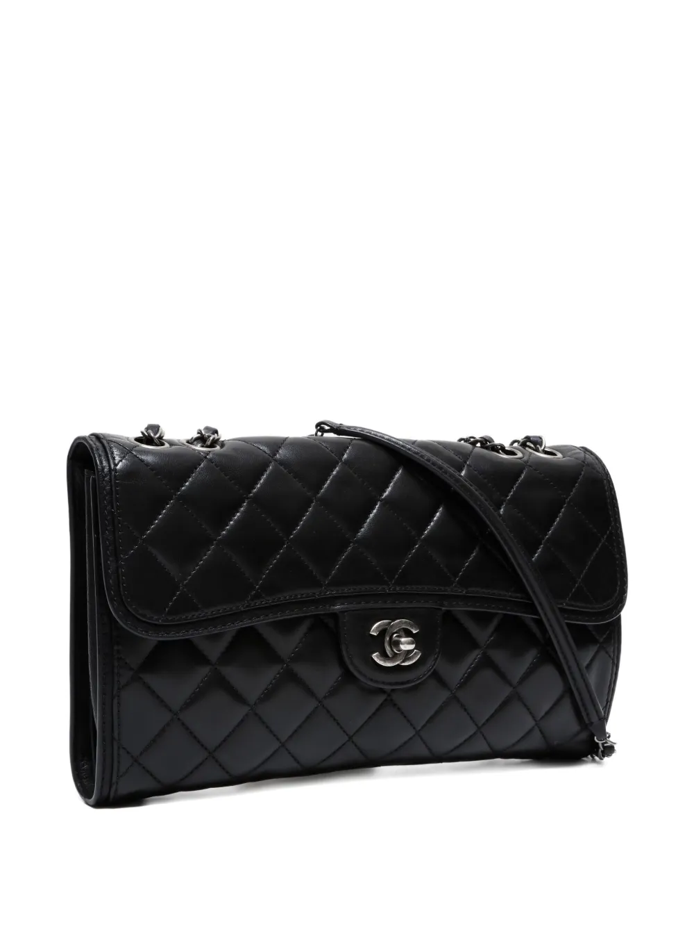 Pre-owned Chanel 2013-2014 Flap Shoulder Bag In Black
