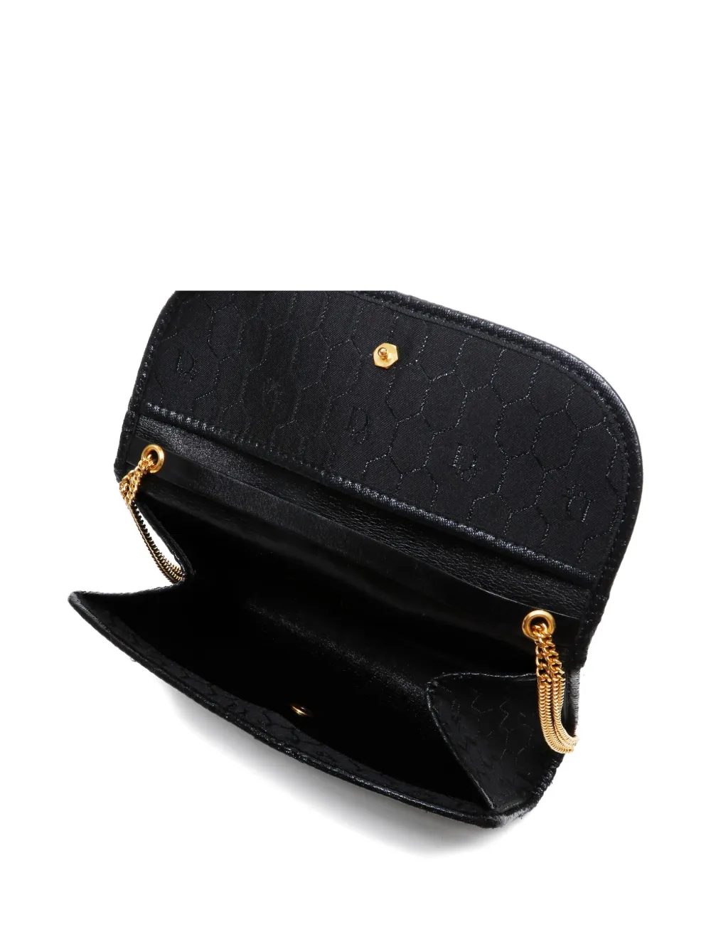Pre-owned Dior 1990s Honey Comb Shoulder Bag In Black
