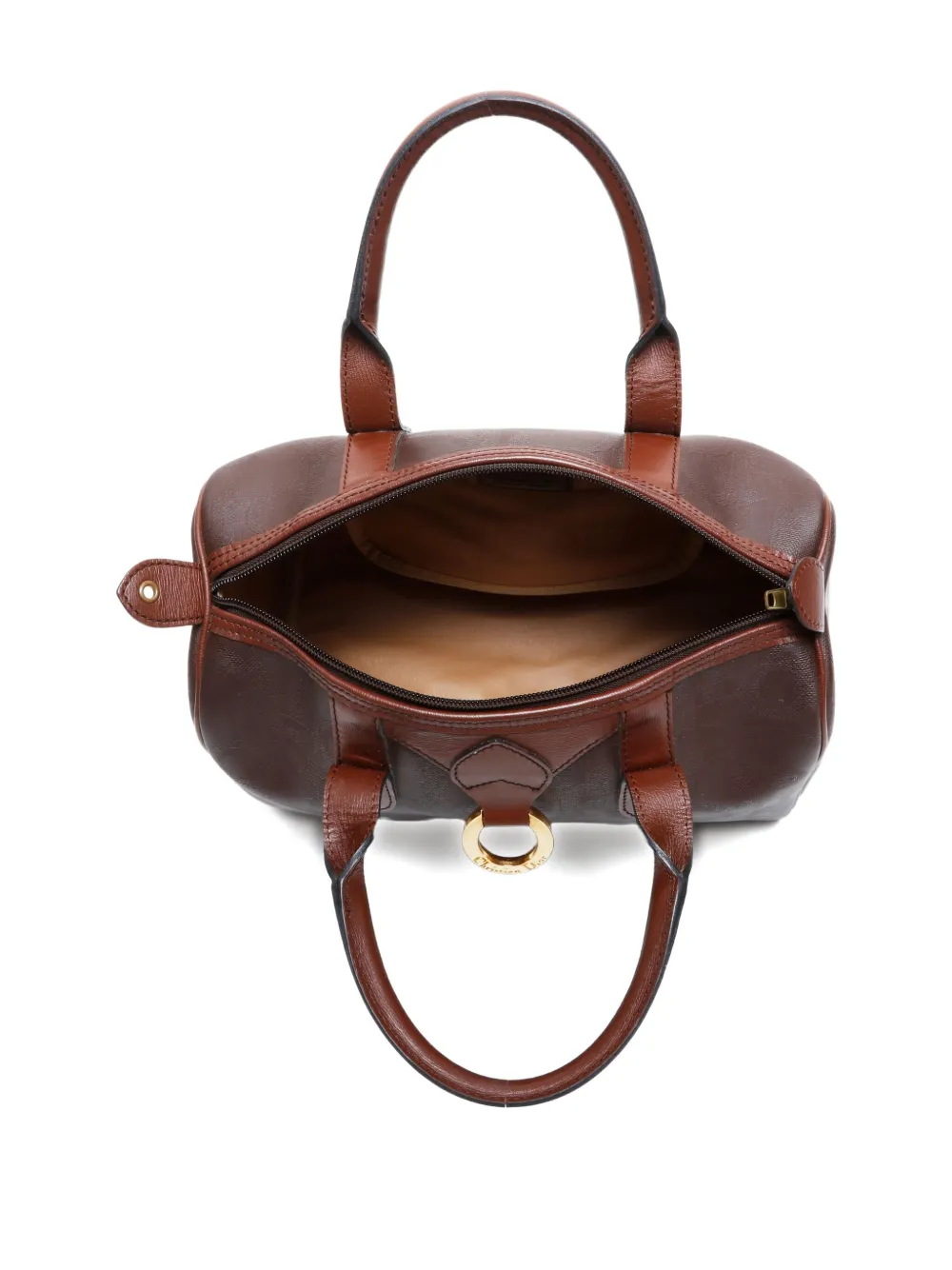 Pre-owned Dior 1970-1980s Monogram Boston Bag In Brown