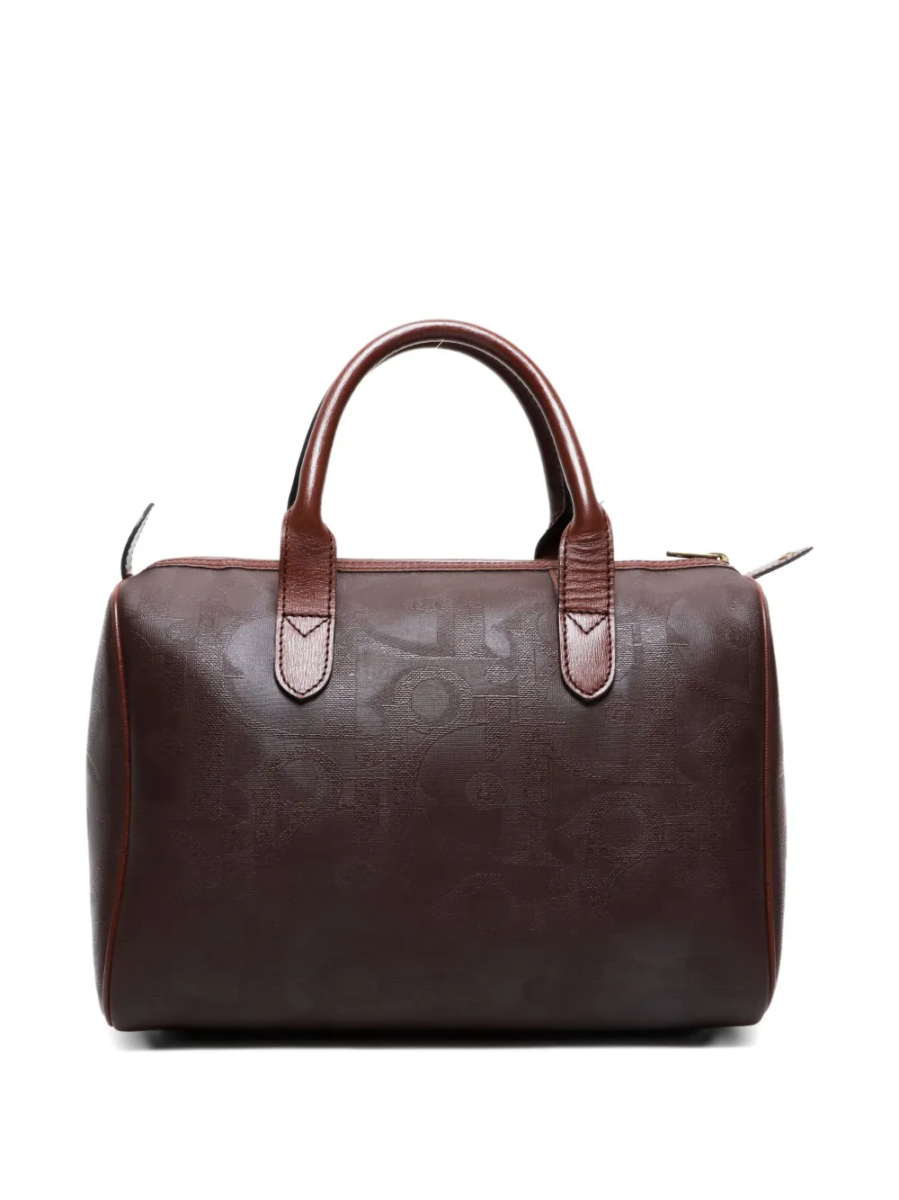 Pre-owned Dior 1970-1980s Monogram Boston Bag In Brown