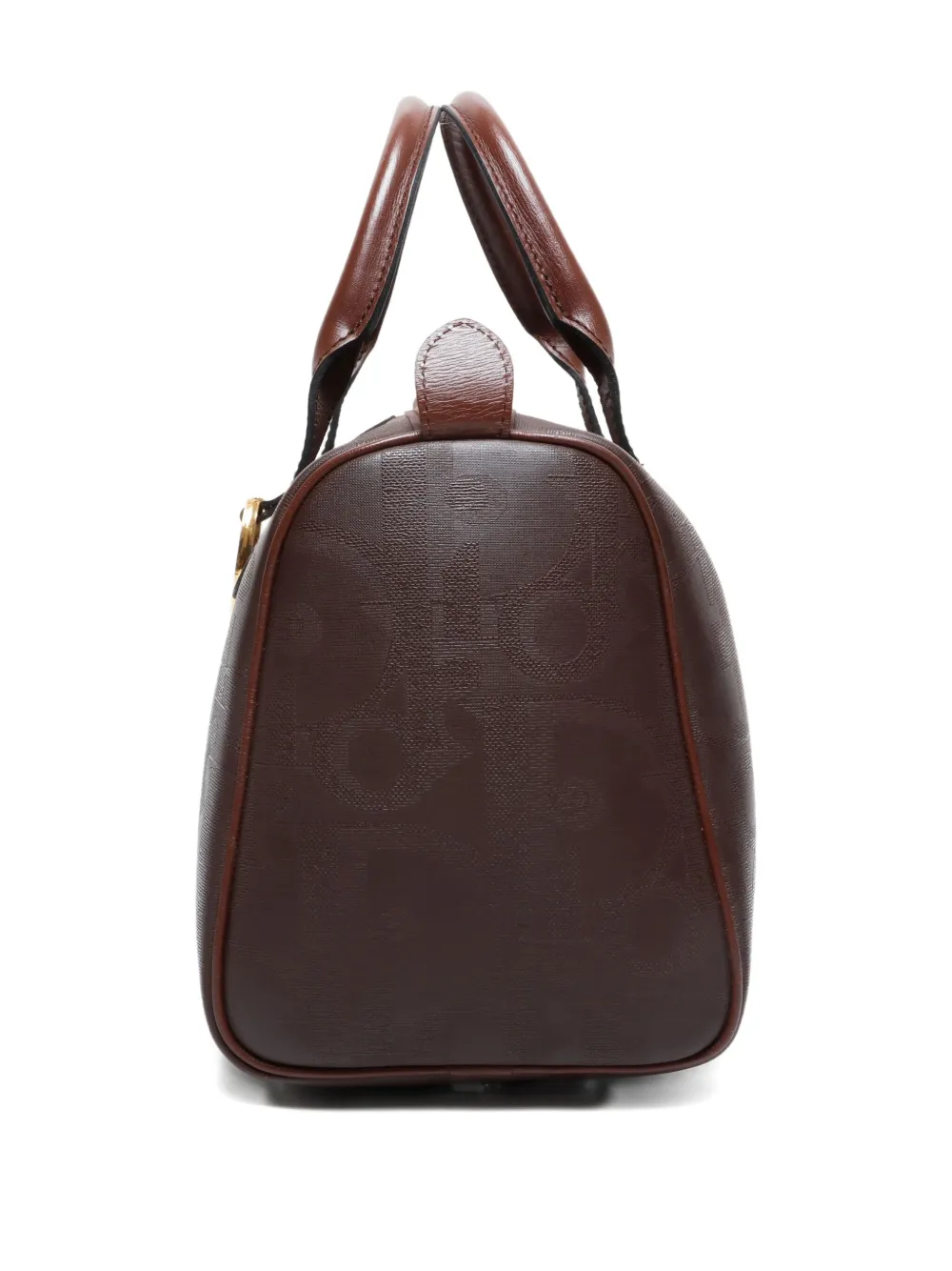 Pre-owned Dior 1970-1980s Monogram Boston Bag In Brown