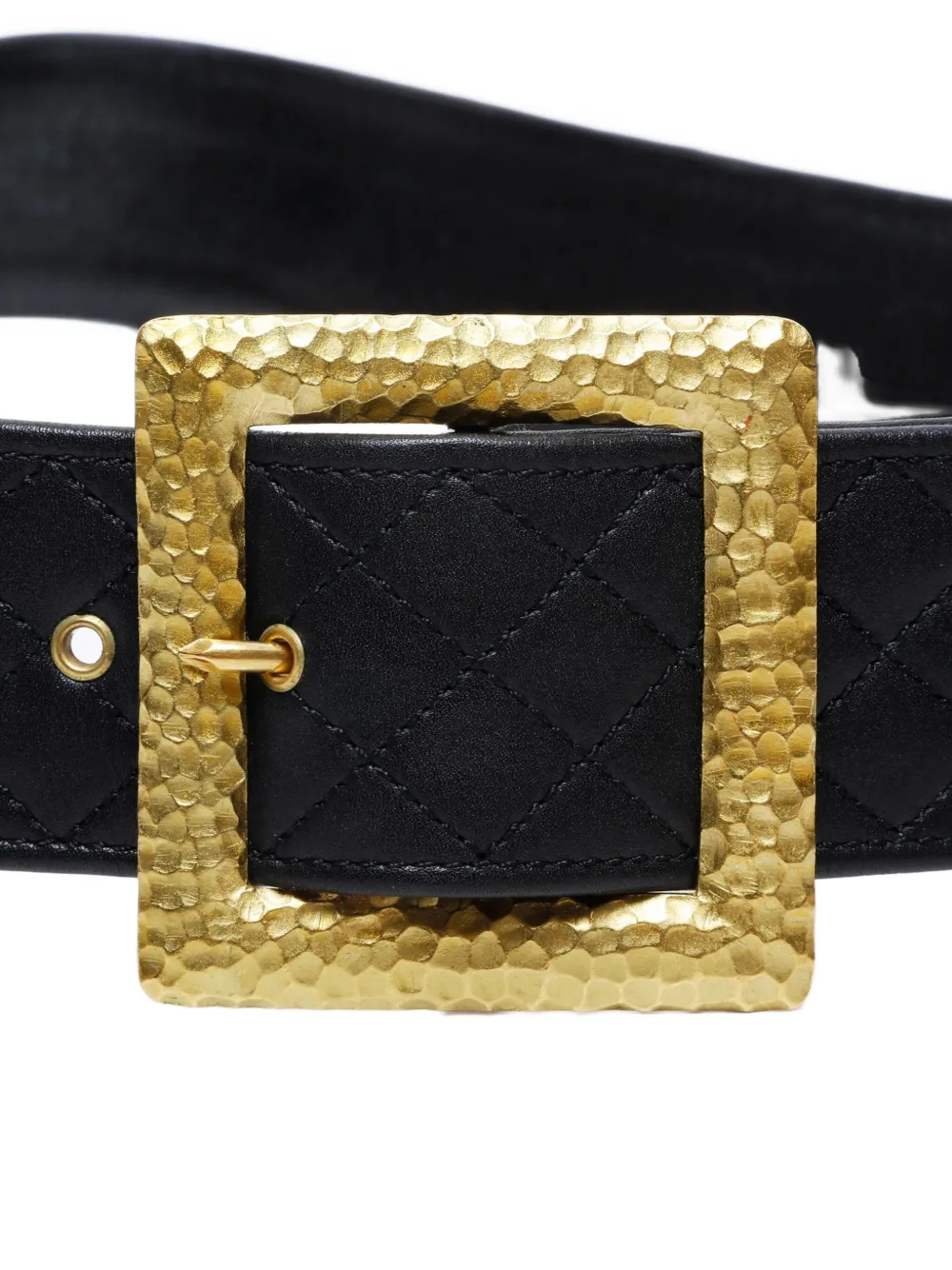 Pre-owned Chanel 1990-2000s Quilted-leather Belt Bag In Black