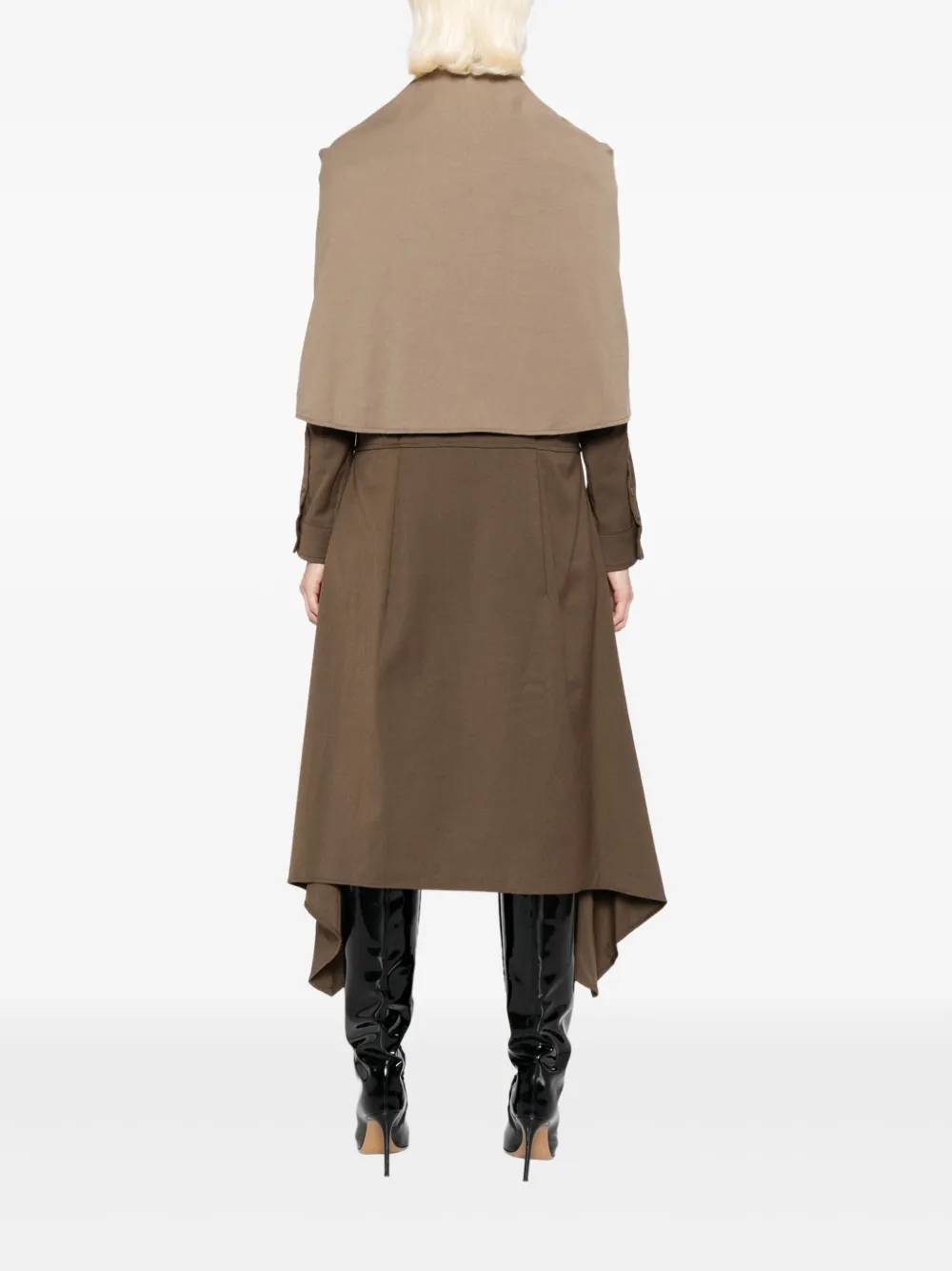 Rokh Jurk met gestrikte taille Bruin