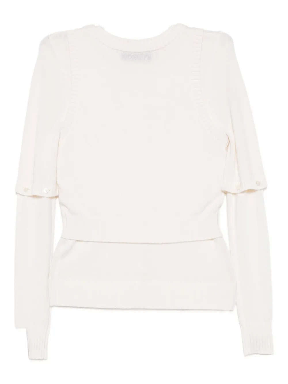 Rokh Fijngebreid vest en top - Beige