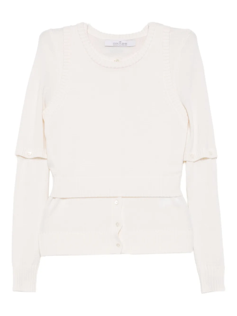 Rokh layered cardigan top | Neutrals | Image 1