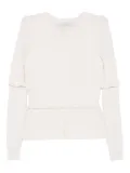 Rokh layered cardigan top - Neutrals