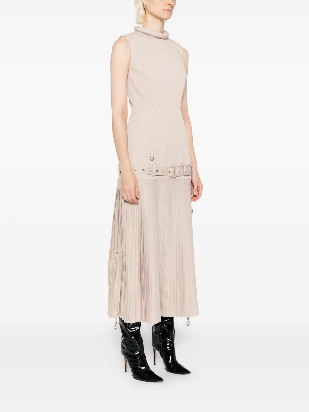 Rokh Overturn Dress In White