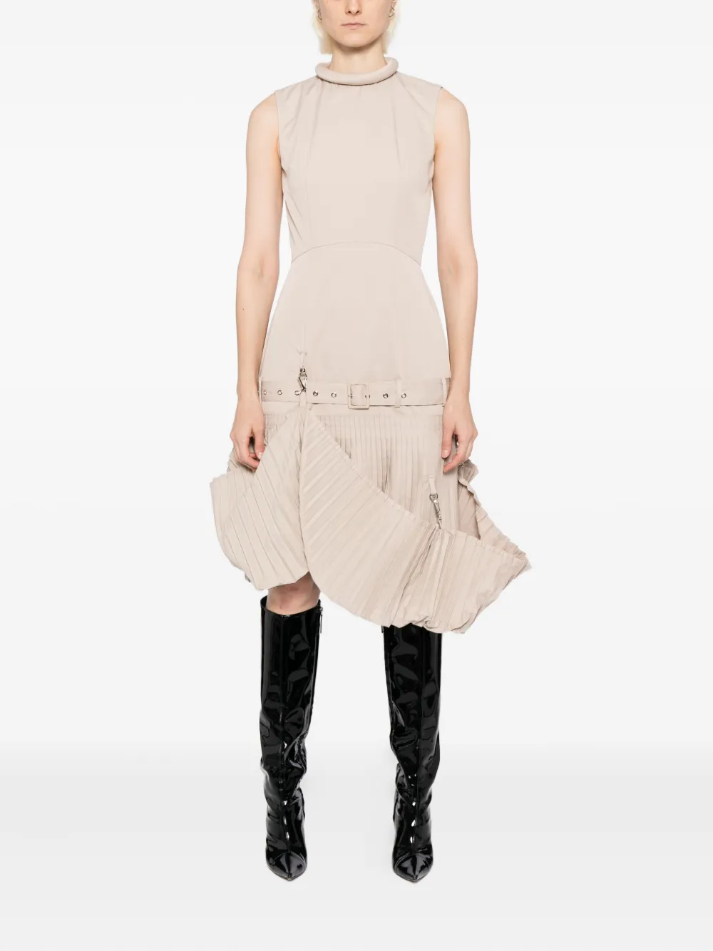 Rokh Overturn Dress In White