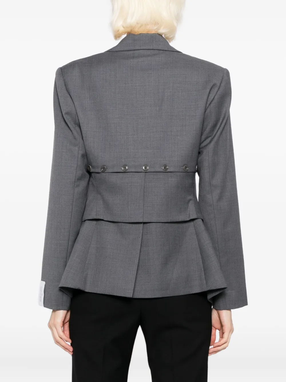 Rokh Layered Broken Jacket In Gray