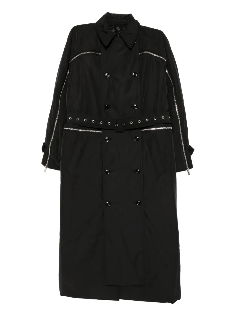 Rokh double-breasted trench coat | Black | Image 1