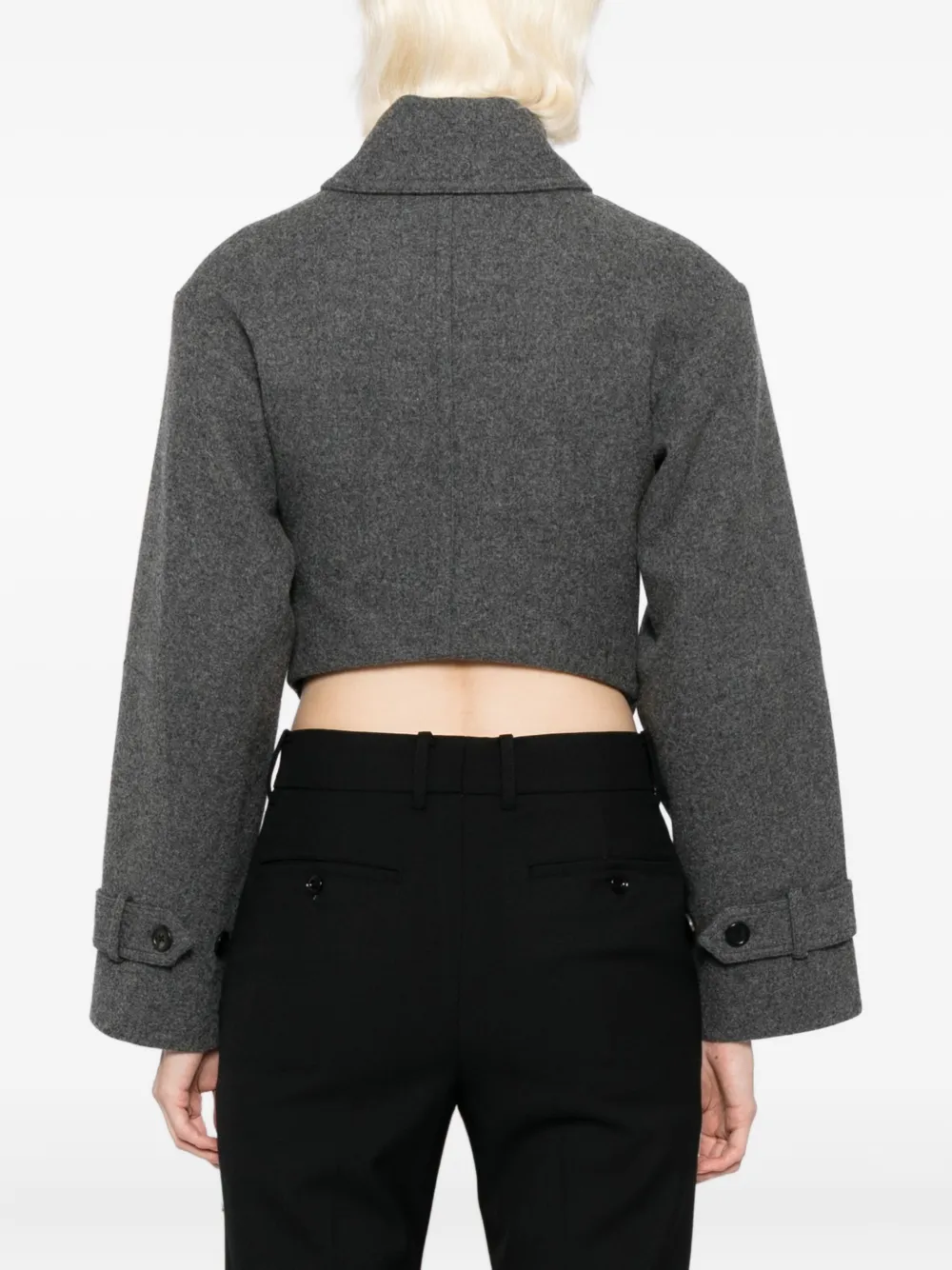 Rokh Double Breasted Jacket In Black