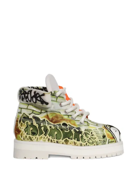 PDF Strada low graffiti graphic-print boots