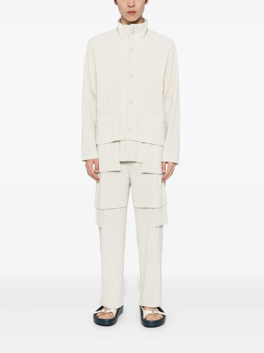 Homme Plissé Issey Miyake Broek met meerdere zakken - Beige