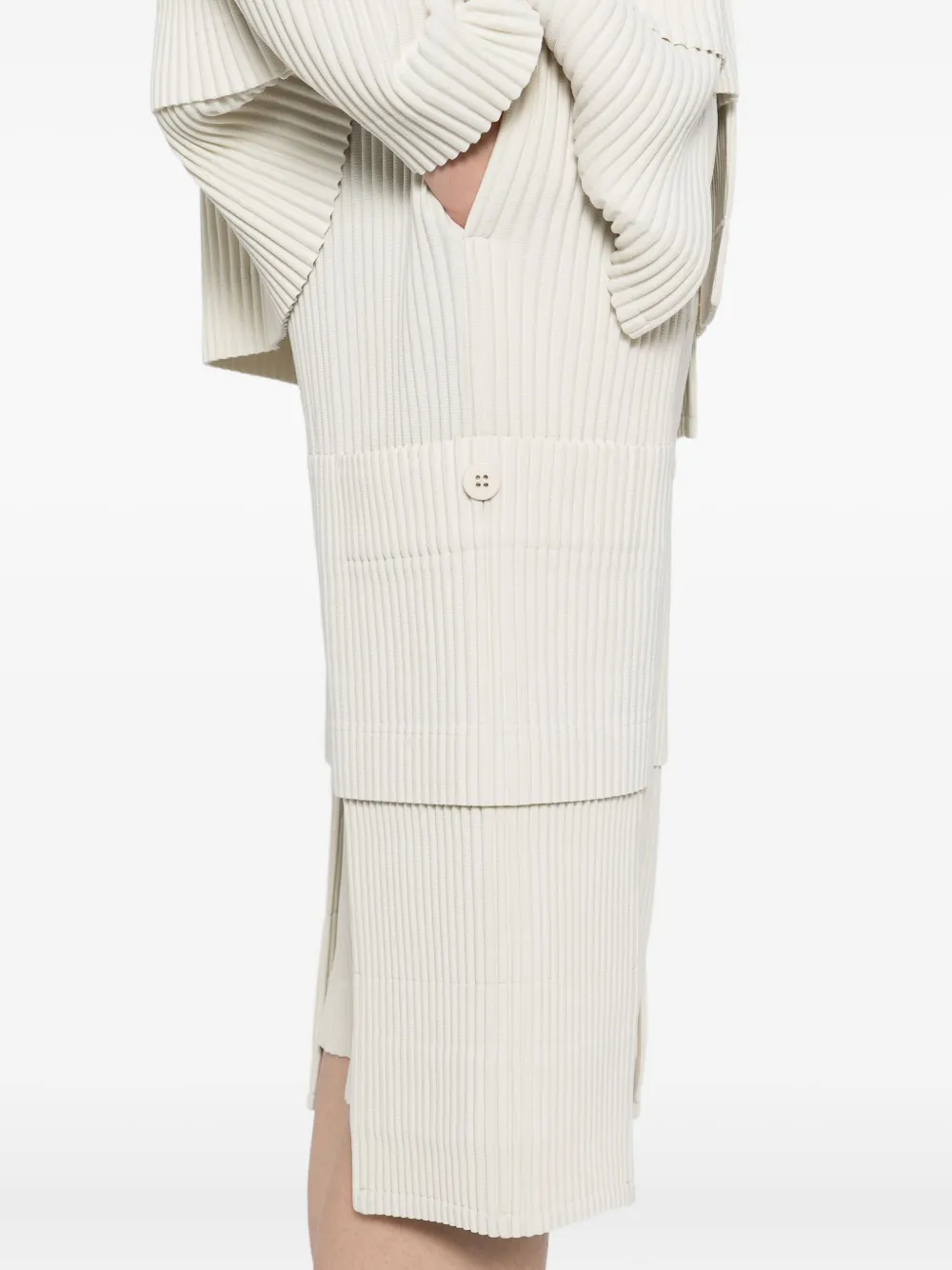 Issey Miyake Multi-pocket Shorts In Neutral