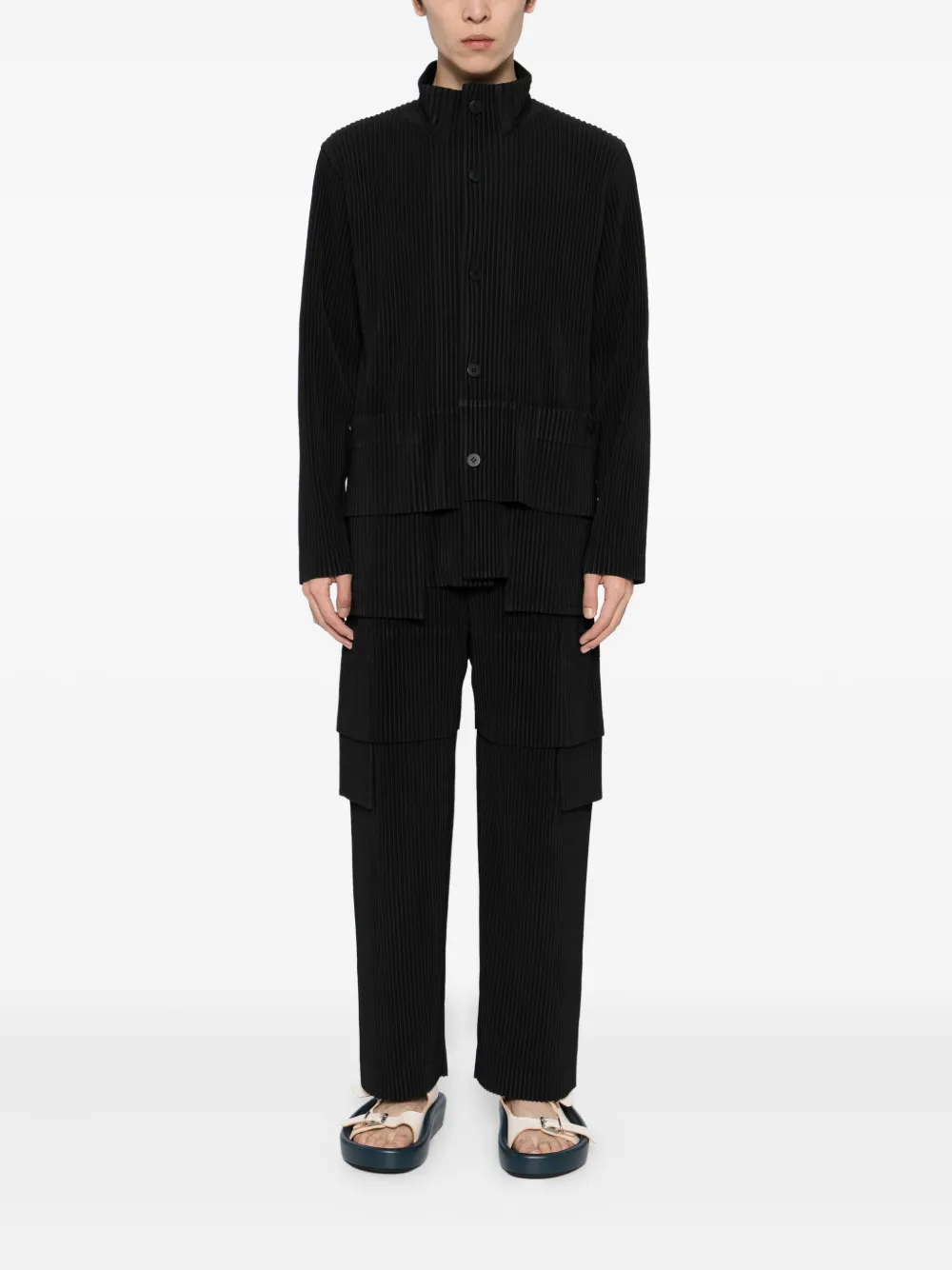 Homme Plissé Issey Miyake Broek met meerdere zakken - Zwart