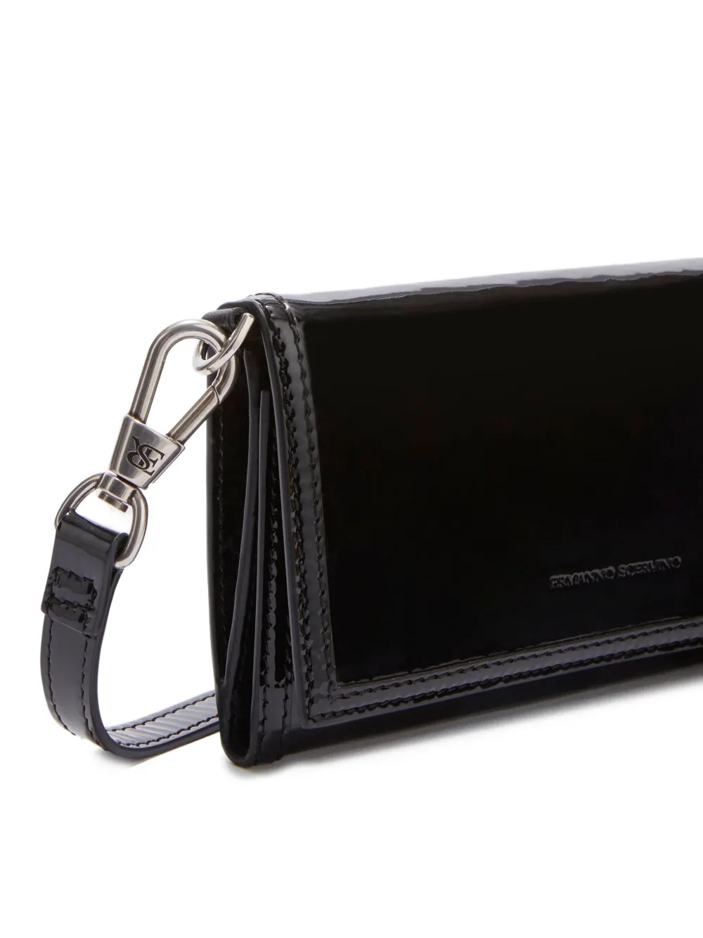 Ermanno Scervino Lakleren portemonnee met afneembare band Zwart
