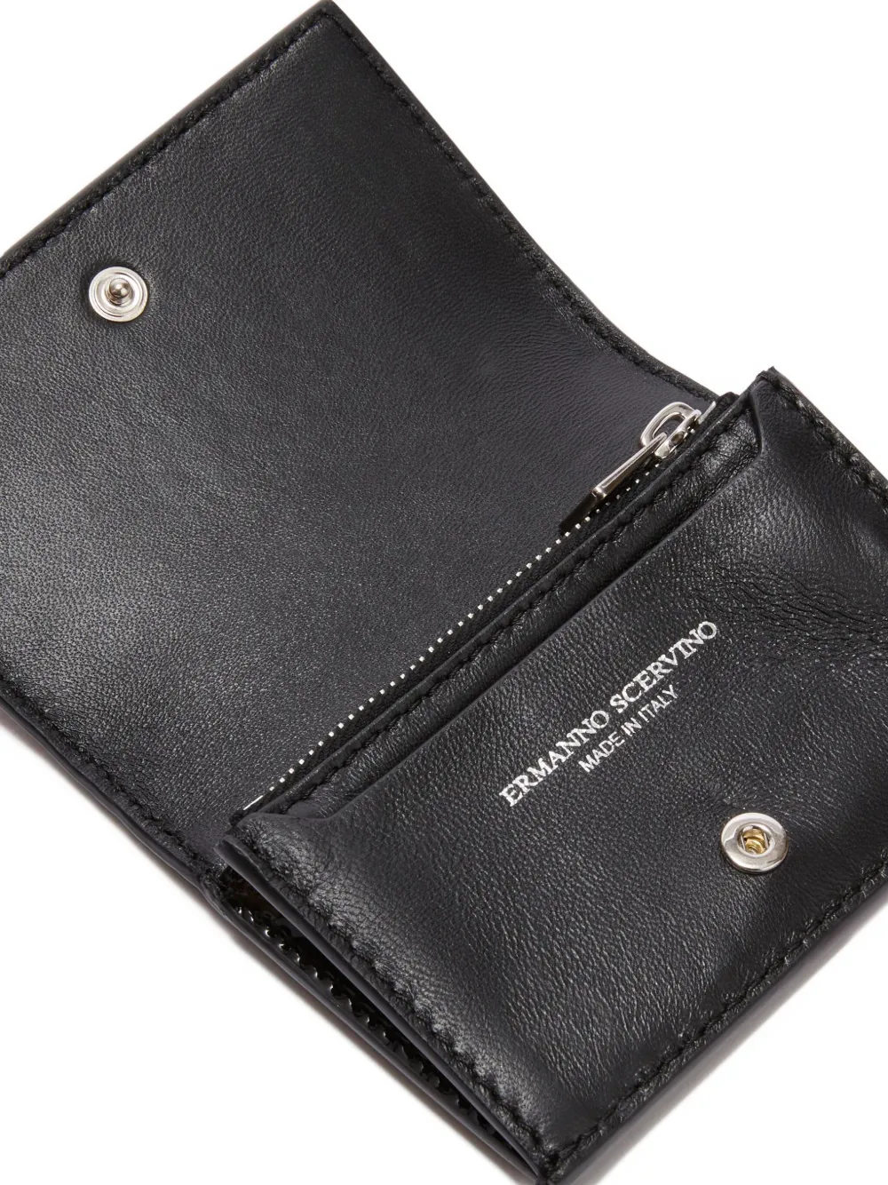 Ermanno Scervino Patent-leather Clasp Wallet In Black