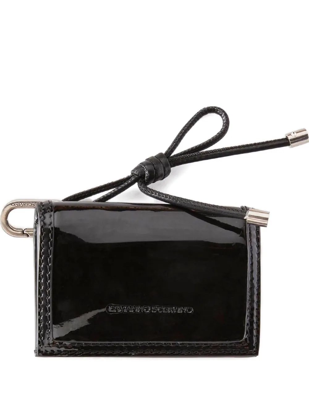 Ermanno Scervino Patent-leather Clasp Wallet In Black