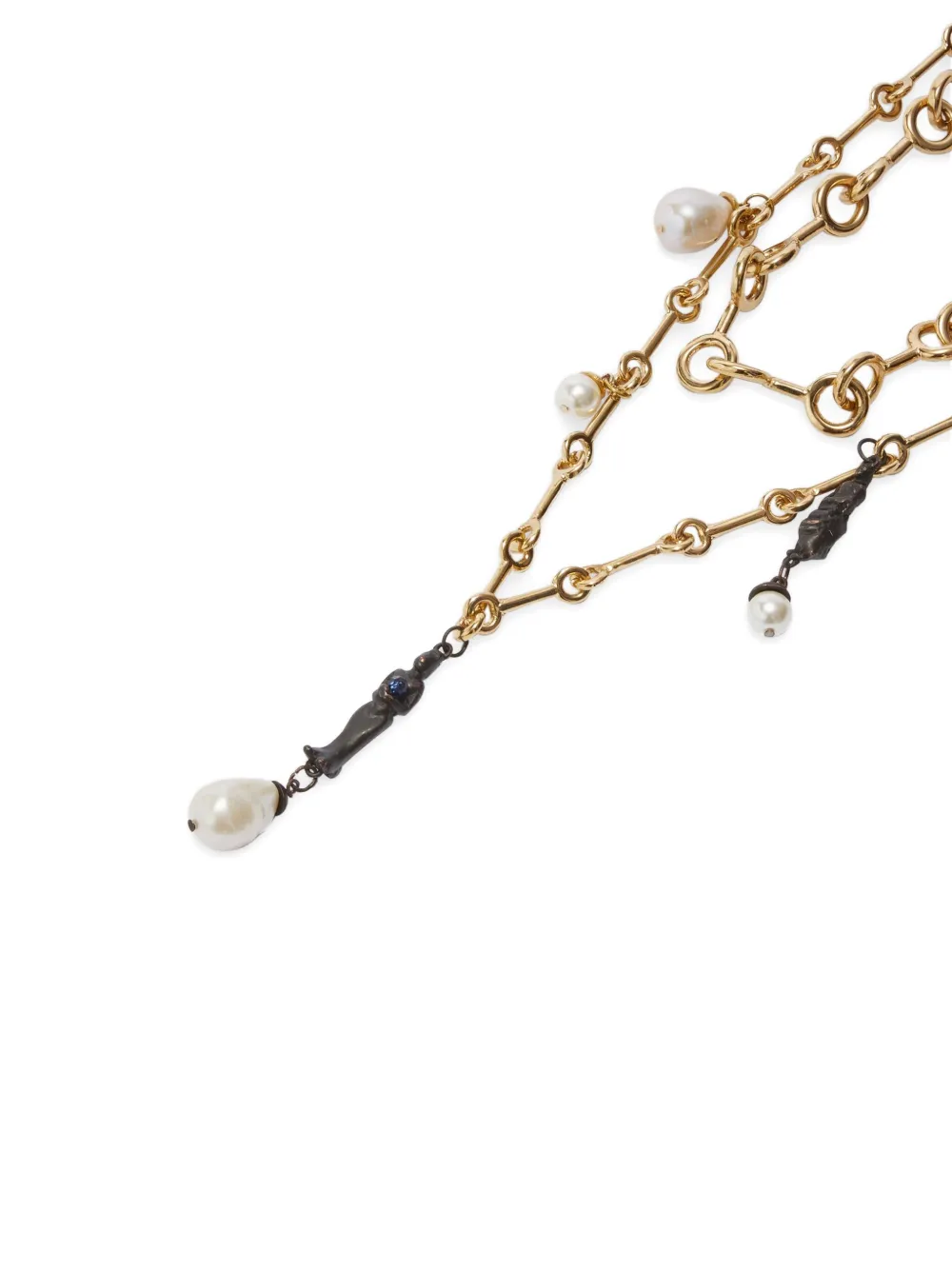  Ermanno Scervino Multi-strand Pearl Necklace - Gold 