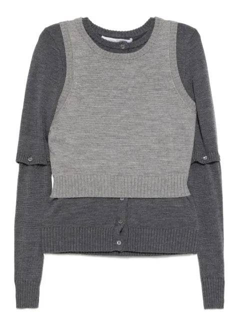 Rokh layered cardigan top