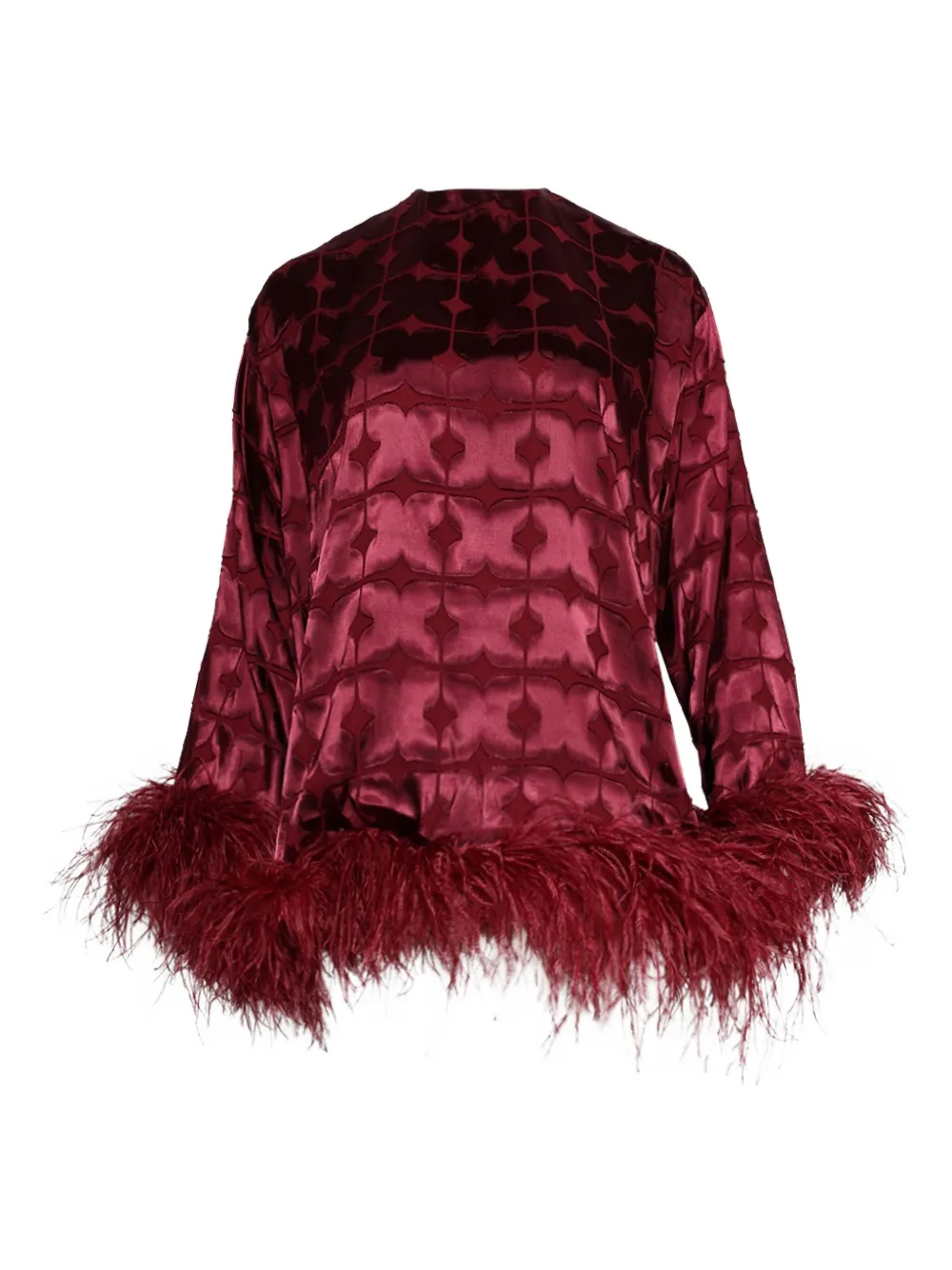 Dima Ayad Long-sleeve Blouse In Red