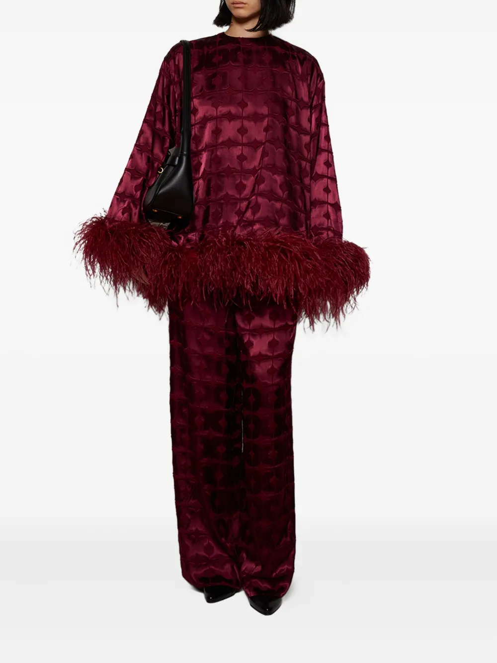 Dima Ayad Long-sleeve Blouse In Red