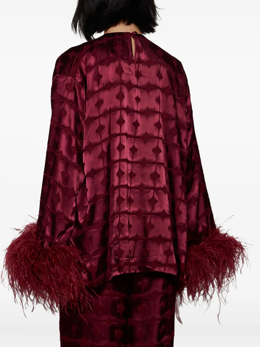 Dima Ayad Long-sleeve Blouse In Red