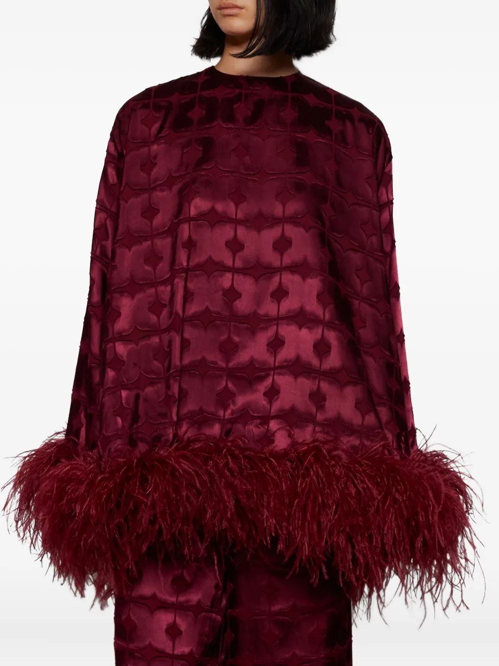 Dima Ayad Long-sleeve Blouse In Red
