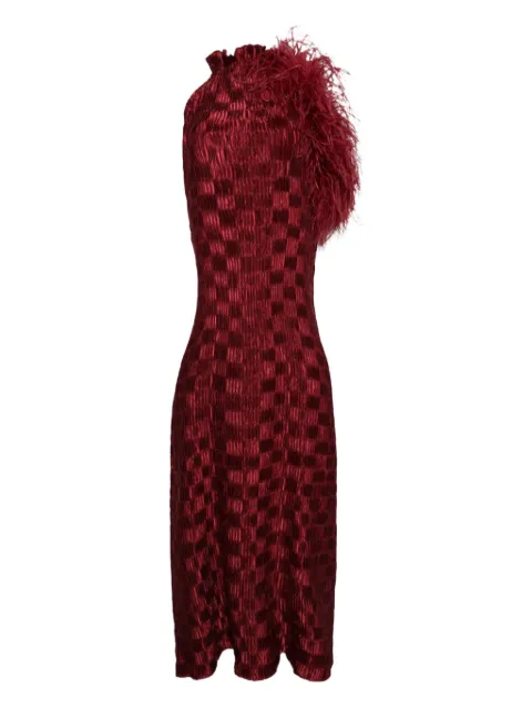Dima Ayad check-pattern maxi dress