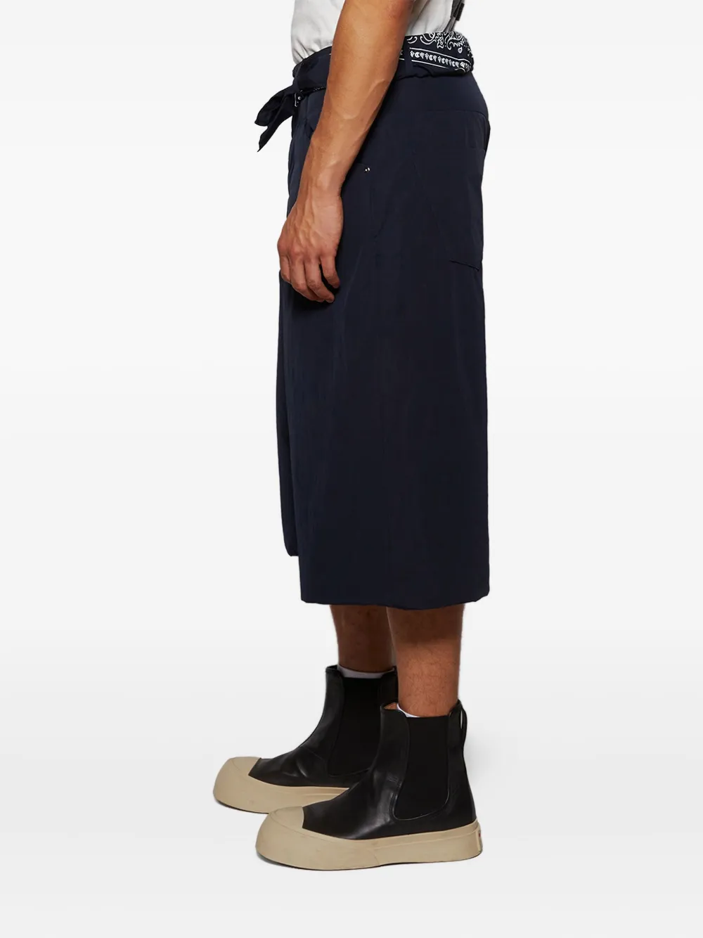 PDF Shorts met riemlussen Blauw